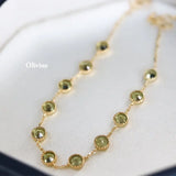 Natural Opal, Garnet, Topaz, Olivine Bracelet, 9k Yellow Gold Bracelet Etsy