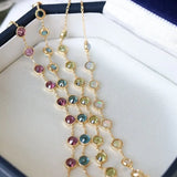 Natural Opal, Garnet, Topaz, Olivine Bracelet, 9k Yellow Gold Bracelet Etsy