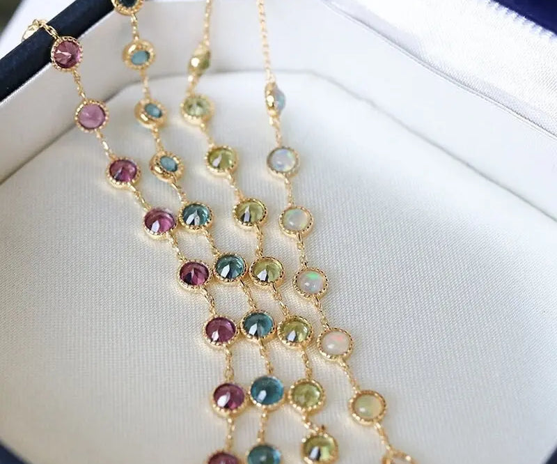 Natural Olivine Bracelet, 9k Yellow Gold Bracelet, Retro Granulation Jewelry Etsy