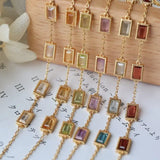 Natural Amethyst, Topaz, Olivine, Garnet, Citrine, Crystal Bracelet, 18K Gold Vermail Bracelet Retro Jewelry Etsy