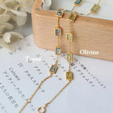 Natural Amethyst, Topaz, Olivine, Garnet, Citrine, Crystal Bracelet, 18K Gold Vermail Bracelet Retro Jewelry Etsy