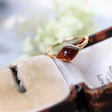 Natural Agate Diamond Ring Necklace - 18K Yellow Gold Etsy