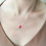 Natural Argentina Rhodochrosite & Yellow Necklace 18K Rose Gold Etsy