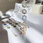 Natural Actinolite Tourmalinated Rutilated Quartz Bracelet, Handmade 18k Gold Vermail Bracelet, Anniversary Gift Idea Retro Jewelry - LaCorserArtJewelry