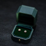 Viridian Velvet Leather Earrings Box, Hexagon Ring Box, Handmade from Japan, Engagement & Wedding Set Elegant Keepsake Box Etsy