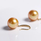12mm Natural Golden South Sea Pearl Earrings, 18K Champagne Gold Earring Earrings Etsy