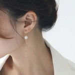 9mm Japan Akoya Pearl Earrings - 18K Gold Tassel Design Etsy