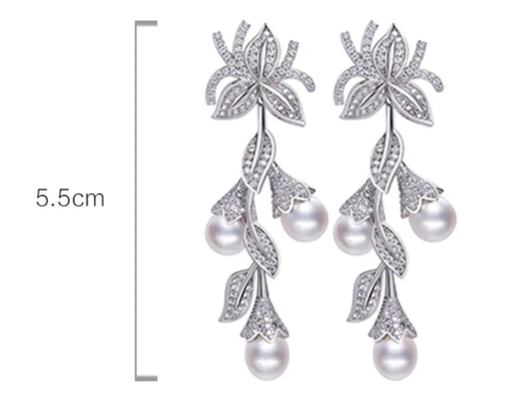 4A+ High Luster Pearl 8mm Handmade 925 Silver White Pink Pearl Earrings, Freshwater Pearl Earrings, Diamond Earrings, Gift for Mom Etsy