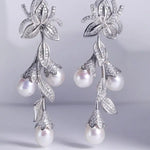 4A+ High Luster Pearl 8mm Handmade 925 Silver White Pink Pearl Earrings, Freshwater Pearl Earrings, Diamond Earrings, Gift for Mom Etsy