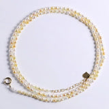 3mm Natural Akoya Baby Pearl Necklace, Handmade 18k Solid Yellow Gold Golden Baby Pearl Necklace, Colorful Baby Pearl Beaded Choker Etsy