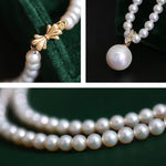 12mm Freshwater White Pink Pearl Strand Chokers - 14K Yellow Gold Etsy