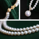 12mm Freshwater White Pink Pearl Strand Chokers - 14K Yellow Gold Etsy