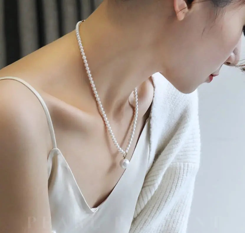 12mm Freshwater White Pink Pearl Strand Chokers - 14K Yellow Gold Etsy