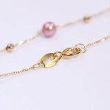 18K Yellow Gold Purple Pearl Choker - Natural High Luster Baby Pearl Necklace Etsy