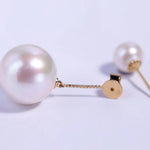 6-13mm AAA+ Freshwater White Pearl Earrings - 18K Yellow Gold Etsy