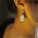 16mm Natural High Luster Baroque Pearl Earrings, Two in one Jewelry, Silver 925 White Pearl Handmade Earrings, Freshwater Pearl Earrings Etsy