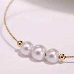18k Yellow Gold Natural High Luster White Pearl Bracelets, Beaded Bracelets, DIY Bracelets, Anniversary Gift Idea, Gift for her Etsy