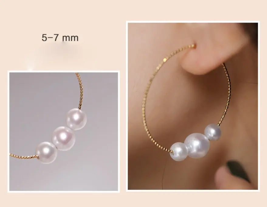 7mm Natural High Luster White Pearl Earrings, 18k Solid Yellow Gold Earrings, DIY Earrings, Anniversary Gift Idea, Gift for her Etsy