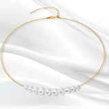 18K Yellow Gold & Natural High Luster Akoya Pearl Strand Chokers Etsy