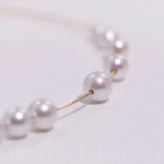 18K Yellow Gold & Natural High Luster Akoya Pearl Strand Chokers Etsy