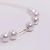 18K Yellow Gold & Natural High Luster Akoya Pearl Strand Chokers Etsy
