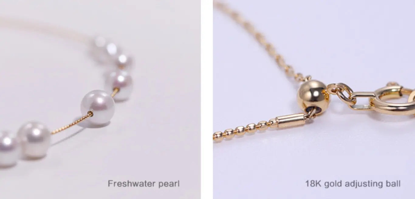 18K Yellow Gold & Natural High Luster Akoya Pearl Strand Chokers Etsy