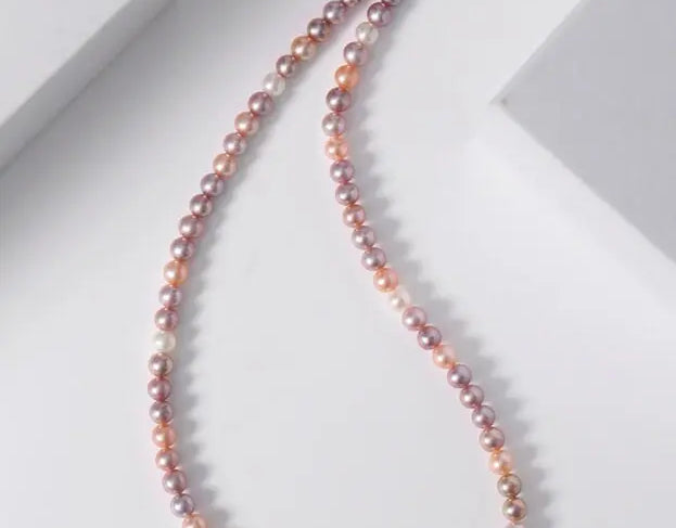 4A+ Natural High Luster Colorful Pearl Chokers, Handmade 18k Solid Yellow Gold Chokers, Purple Baby Pearl Chokers, Gift for Her Etsy