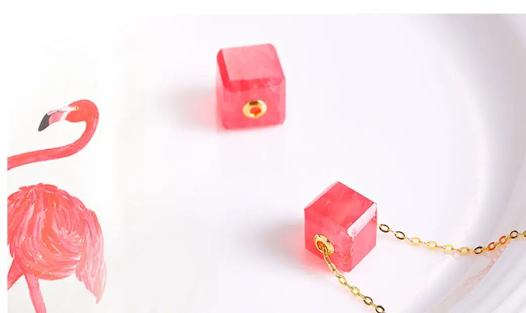 Superior Natural Rhodochrosite Necklace, 18K Gold Etsy