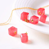 Superior Natural Rhodochrosite Necklace, 18K Gold Etsy