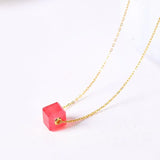 Superior Natural Rhodochrosite Necklace, 18K Gold Etsy