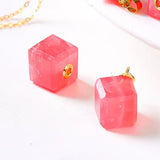 Superior Natural Rhodochrosite Necklace, 18K Gold Etsy