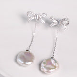 High Luster Baroque Pearl Earrings - 16mm Silver 925 Freshwater Pearl Etsy