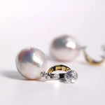 14mm Freshwater Baroque Pearl Earrings - Silver 925 Etsy