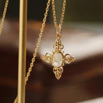 Natural Moonstone Carved Necklace, 18k Solid Yellow Gold Handmade Necklace, Lace Necklace, Gift for Her, Anniversary Gift Idea Retro Jewelry Etsy
