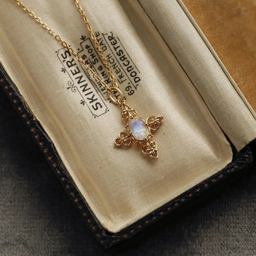 Natural Moonstone Carved Necklace, 18k Solid Yellow Gold Handmade Necklace, Lace Necklace, Gift for Her, Anniversary Gift Idea Retro Jewelry Etsy