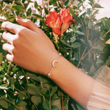 Moon White Diamond & Pearls Bracelets, 18k Solid Yellow Gold Handmade Bracelets, Freshwater Pearl, Anniversary Gift Idea, Gift for Her Etsy