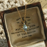 Natural Blue Topaz & White Diamond Necklace, Handmade 18K Solid Yellow Gold Necklace, Polaris Necklace, Gift for Her, Anniversary Gift Idea Etsy