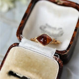 Natural Agate Diamond Ring Necklace - 18K Yellow Gold Etsy
