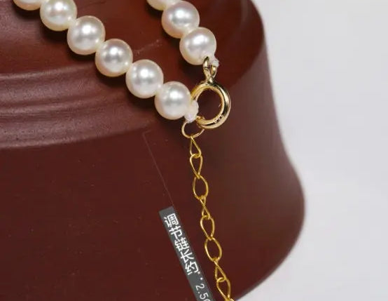 5A+ Natural Freshwater Baby Pearl Bracelets, Handmade 18k Solid Yellow Gold Bracelets, Stackable Bracelet, Anniversary Gift Idea Etsy