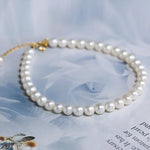 5A+ Natural Freshwater Baby Pearl Bracelets, Handmade 18k Solid Yellow Gold Bracelets, Stackable Bracelet, Anniversary Gift Idea Etsy