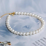 5A+ Natural Freshwater Baby Pearl Bracelets, Handmade 18k Solid Yellow Gold Bracelets, Stackable Bracelet, Anniversary Gift Idea Etsy