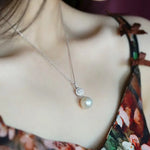 5A+ Natural High Luster White Pearl Necklace, Silver 925 Handmade Necklace, Anniversary Gift Idea, Gift for Mom, Gift for Her Etsy