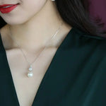 5A+ Natural High Luster White Pearl Necklace, Silver 925 Handmade Necklace, Anniversary Gift Idea, Gift for Mom, Gift for Her Etsy