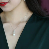 5A+ Natural High Luster White Pearl Necklace, Silver 925 Handmade Necklace, Anniversary Gift Idea, Gift for Mom, Gift for Her Etsy
