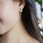 8mm Pearl Drop Earrings - 18K Yellow Gold Etsy