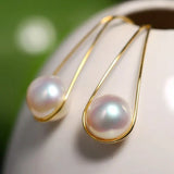 9mm High Luster Akoya Pearl Hook Earrings - 18K Yellow Gold Etsy