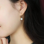 9mm High Luster Akoya Pearl Hook Earrings - 18K Yellow Gold Etsy