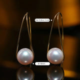 9mm High Luster Akoya Pearl Hook Earrings - 18K Yellow Gold Etsy