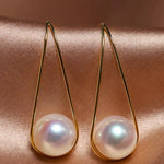 9mm High Luster Akoya Pearl Hook Earrings - 18K Yellow Gold Etsy