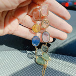 Natural Actinolite Tourmalinated Rutilated Quartz Bracelet, Handmade 18k Gold Vermail Bracelet, Anniversary Gift Idea Retro Jewelry - LaCorserArtJewelry